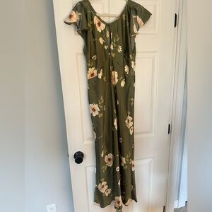 Old Navy Olive Floral Dress